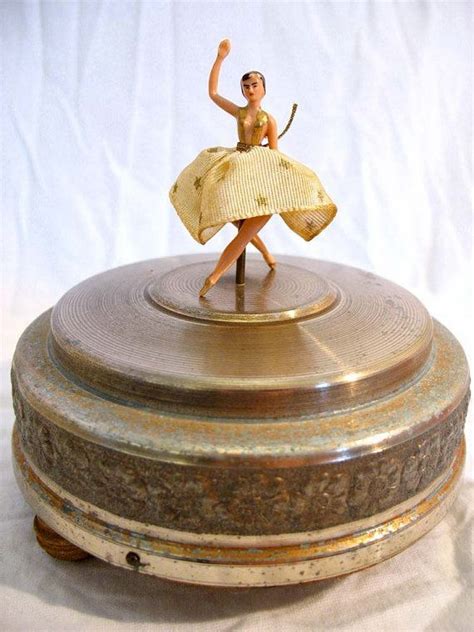 metal ballerina music box|music box with ballerina antique.